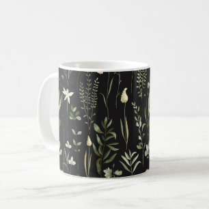 Watercolor Botanical Greenery Pattern Coffee Mug