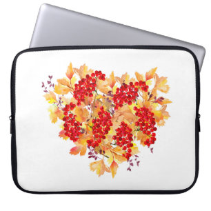Watercolor botanical illustration. Heart shaped au Laptop Sleeve