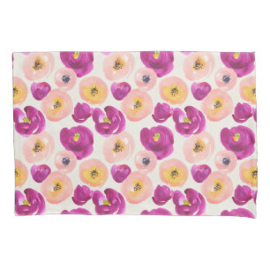 Watercolor Botanical Pattern Pillowcase