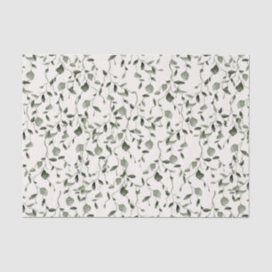 Watercolor Botanical Pattern Wedding Tissue Paper