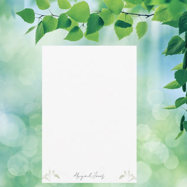  Watercolor Botanical Personalised White Thank You Card (Creator Uploaded)