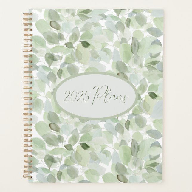 Watercolor Botanical  Planner (Front)