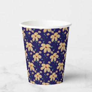 Watercolor Botanical Seamless Pattern   Paper Cups
