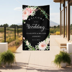 Watercolor Botanical Spring Geometric Wedding Banner
