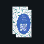 Watercolor Botanical Star David Bar Bat Mitzvah QR Enclosure Card<br><div class="desc">Perfect enclosure card to announce a bat mitzvah, bar mitzvah or other Jewish celebration! Hand made watercolor art for you on the front and back side! FULLY CUSTOMIZABLE! Click on “Personalise” above to edit the text and add your link to the QR code. Click "edit using design tool" to adjust...</div>