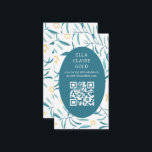 Watercolor Botanical Star David Bar Bat Mitzvah QR Enclosure Card<br><div class="desc">Perfect enclosure card to announce a bat mitzvah, bar mitzvah or other Jewish celebration! Hand made watercolor art for you on the front and back side! FULLY CUSTOMIZABLE! Click on “Personalise” above to edit the text and add your link to the QR code. Click "edit using design tool" to adjust...</div>