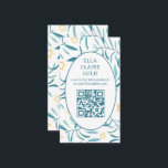 Watercolor Botanical Star David Bar Bat Mitzvah QR Enclosure Card<br><div class="desc">Perfect enclosure card to announce a bat mitzvah, bar mitzvah or other Jewish celebration! Hand made watercolor art for you on the front and back side! FULLY CUSTOMIZABLE! Click on “Personalise” above to edit the text and add your link to the QR code. Click "edit using design tool" to adjust...</div>