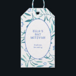 Watercolor Botanical Star of David Bar Bat Mitzvah Gift Tags<br><div class="desc">Perfect gift tag for party favours at a bat mitzvah, bar mitzvah or other Jewish celebration! Hand made watercolor art for you on the front and back side! FULLY CUSTOMIZABLE! Click on “Personalise” above to edit the text. Click "edit using design tool" to adjust the fonts, colours and placements and...</div>
