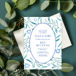 Watercolor Botanical Star of David Bar Bat Mitzvah Invitation<br><div class="desc">Perfect card to announce a bat mitzvah, bar mitzvah or other Jewish celebration! Hand made watercolor art for you on the front and back side! FULLY CUSTOMIZABLE! Click on “Personalise” above to edit the text. Click "edit using design tool" to adjust the fonts, colours and placements and to delete the...</div>