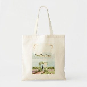 Watercolor Botanical Wedding Tote Bag – Elegant