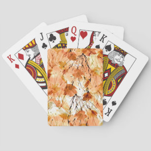 Watercolor Botanicals: Vintage Plant Pattern. Playing Cards