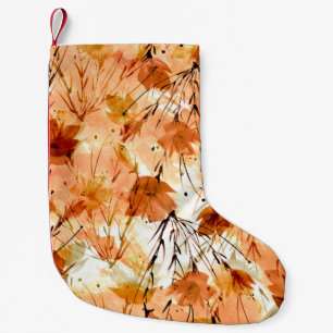 Watercolor Botanicals: Vintage Plant Pattern. Small Christmas Stocking