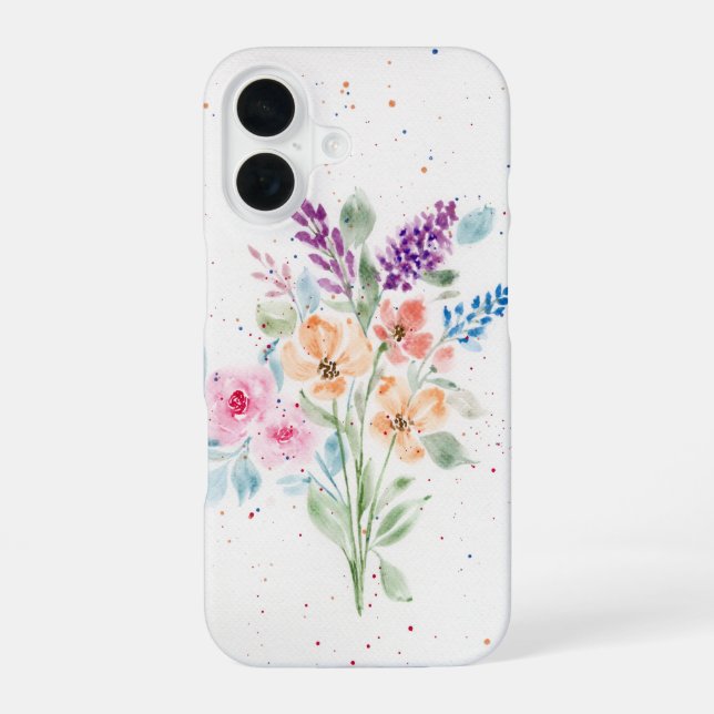 Watercolor bouquet phone case  (Back)