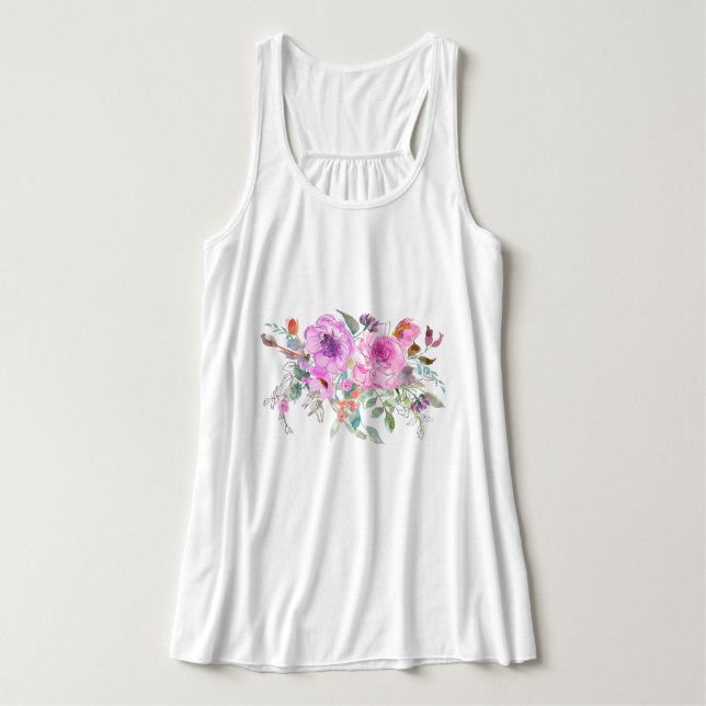 Watercolor Bouquet Singlet (Design Front)