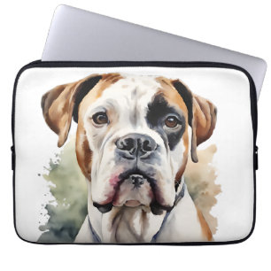 Watercolor Boxer Dog Art  Laptop Sleeve