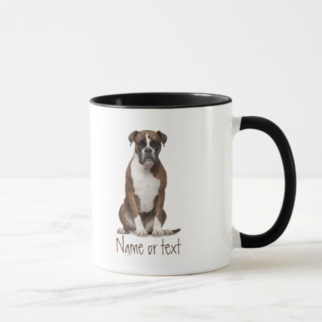 Watercolor Boxer Dog Pet  Custom  Mug (Right)
