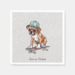 Watercolor Boxer Napkins