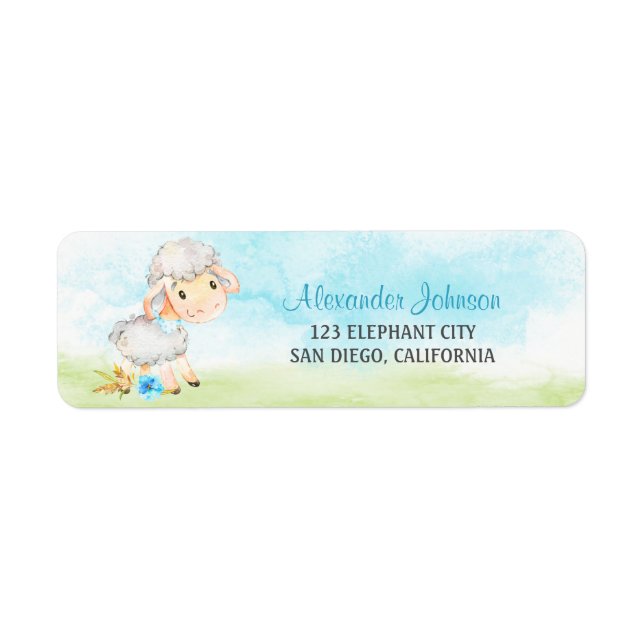 Watercolor Boy Sheep Farm (Front)