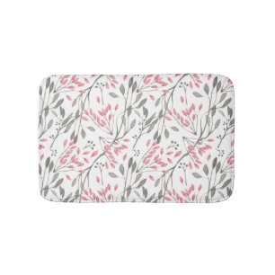 Watercolor Branches Bath Mat