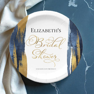 Watercolor Bridal Shower Paper Plates   Abstract