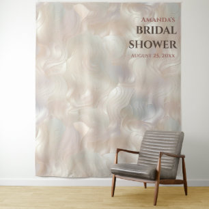 Watercolor Bridal Shower Photo Booth Backdrop Tapestry
