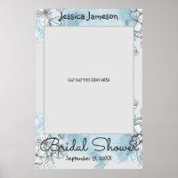 Watercolor Bridal Shower Photo Prop Poster