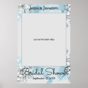 Watercolor Bridal Shower Photo Prop Poster