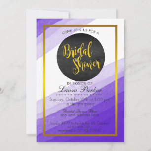 Watercolor Bridal Shower Purple Nature Classic Invitation