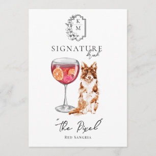Watercolor Bride & Groom Signature Drink Menu