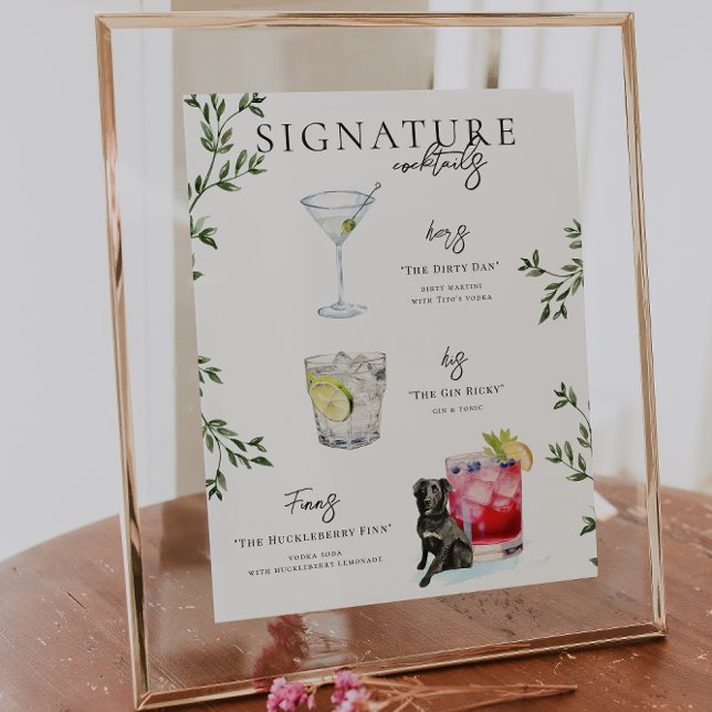 Watercolor | Bride & Groom Signature Drink Poster (Creator Uploaded)