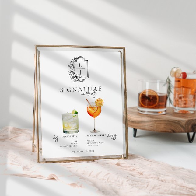 Watercolor | Bride & Groom Signature Drink Poster (Creator Uploaded)