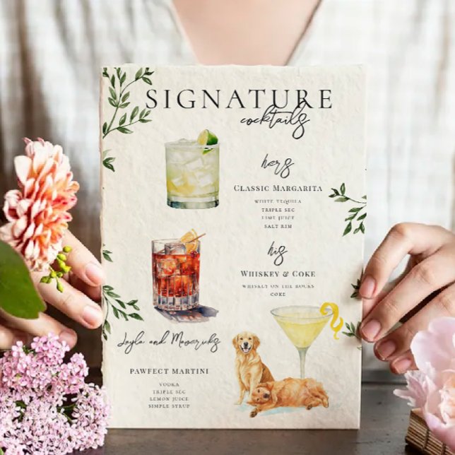 Watercolor | Bride & Groom Signature Drink Poster (Creator Uploaded)