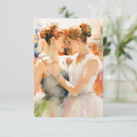 Watercolor Brides Save the Date