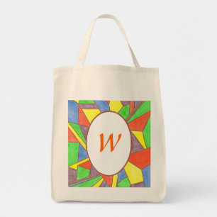 Watercolor, Bridesmaid monogram tote bags