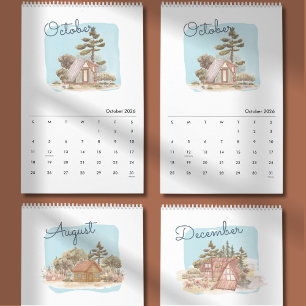 Watercolor Bright & Cheerful 2026 Planner Calendar