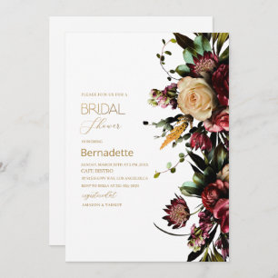  Watercolor Bright tapestry flowers  golInvitation Invitation