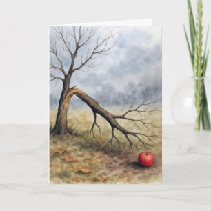 Watercolor Broken Apple Tree  Card