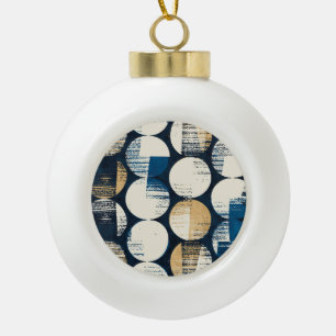 Watercolor Broken Dots, Dyed Effect. Ceramic Ball Christmas Ornament