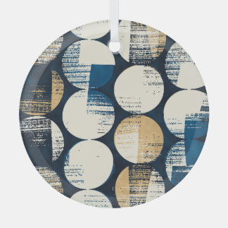 Watercolor Broken Dots, Dyed Effect. Glass Tree Decoration