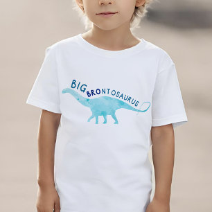 Watercolor Brontosaurus Big Brother Dinosaur  T-Shirt