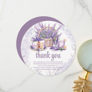 Watercolor Brunch Lavender Pastel Thank You Card
