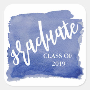 Watercolor Brush ⎥Graduate Personalised Sticker