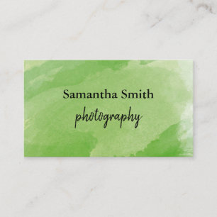 Watercolor Brush Minimalist Business Card