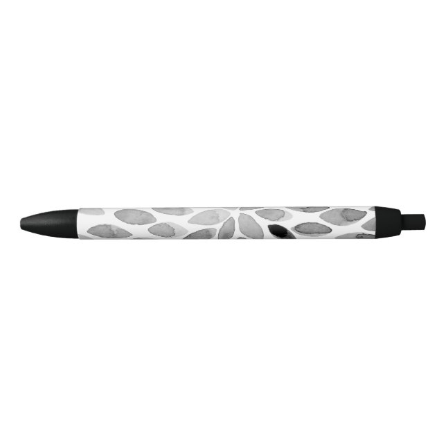 Watercolor brush strokes – black and white ink pen (Front)