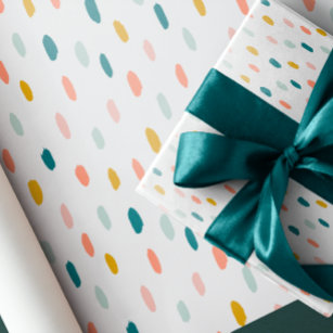 Watercolor Brush strokes in pastel color festive Wrapping Paper