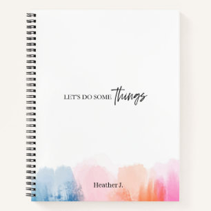 Watercolor Brush Strokes Multi Colour Notebook