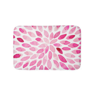 Watercolor brush strokes – pink palette bath mat