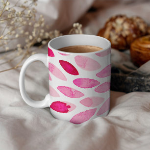 Watercolor brush strokes – pink palette coffee mug