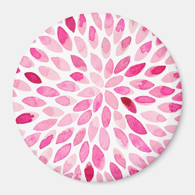 Watercolor brush strokes – pink palette magnet (Front)