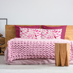 Watercolor brush strokes – pink palette pillowcase
